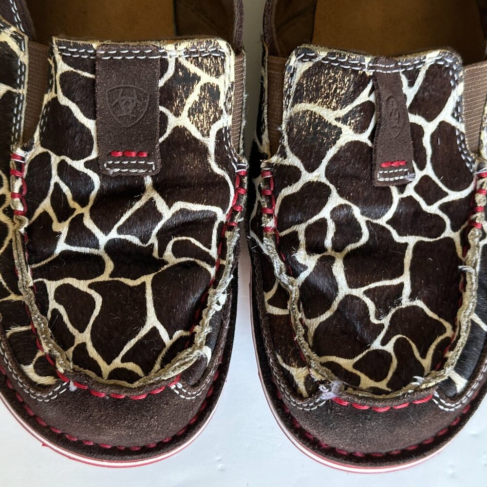 Ariat Cruiser Chocolate Chip Suede Giraffe Slip On Loafer Shoes Women's Sz 9.5B - Picture 5 of 8